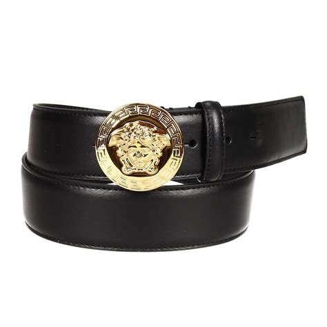 versace collection black leather belt|Versace belt clearance.